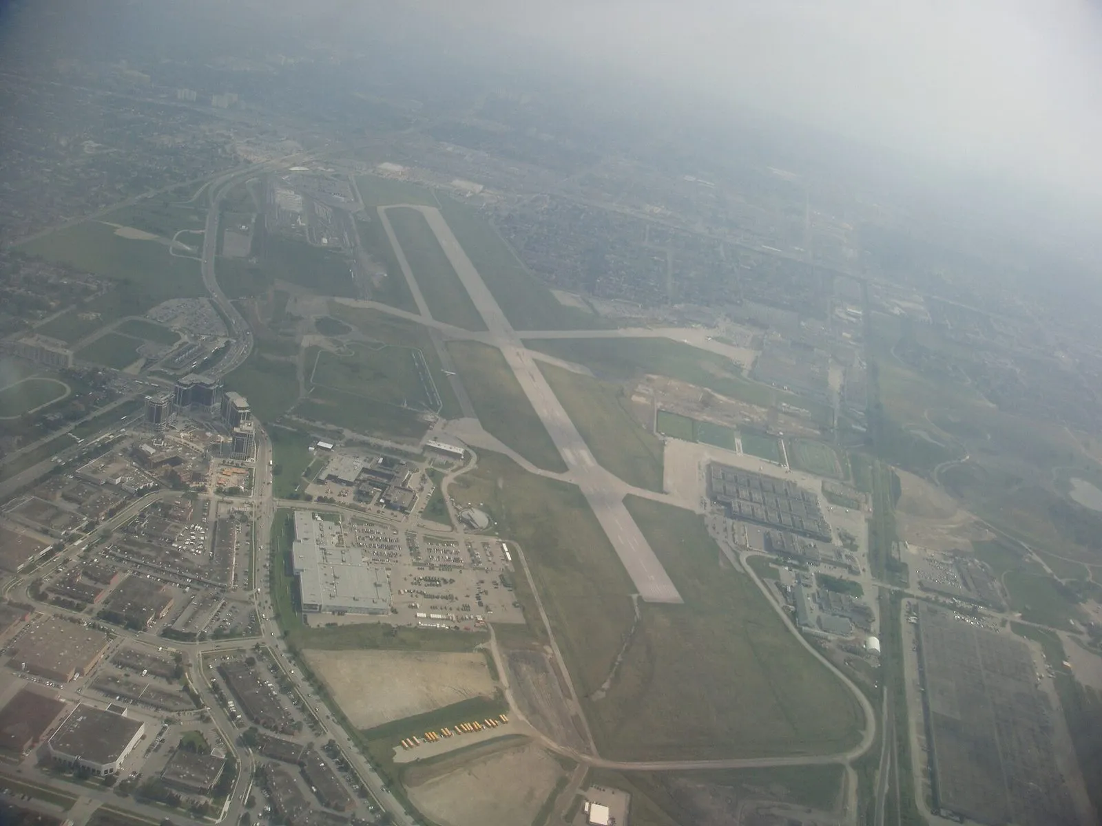 Aerial view near Downsview beside Bathurst Manor, North York