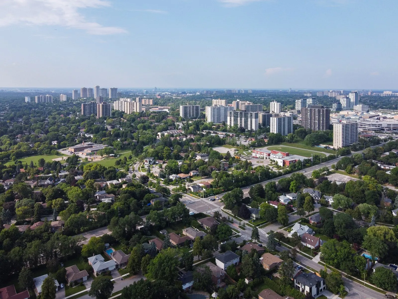 Aerial view of Don Valley Village, North York