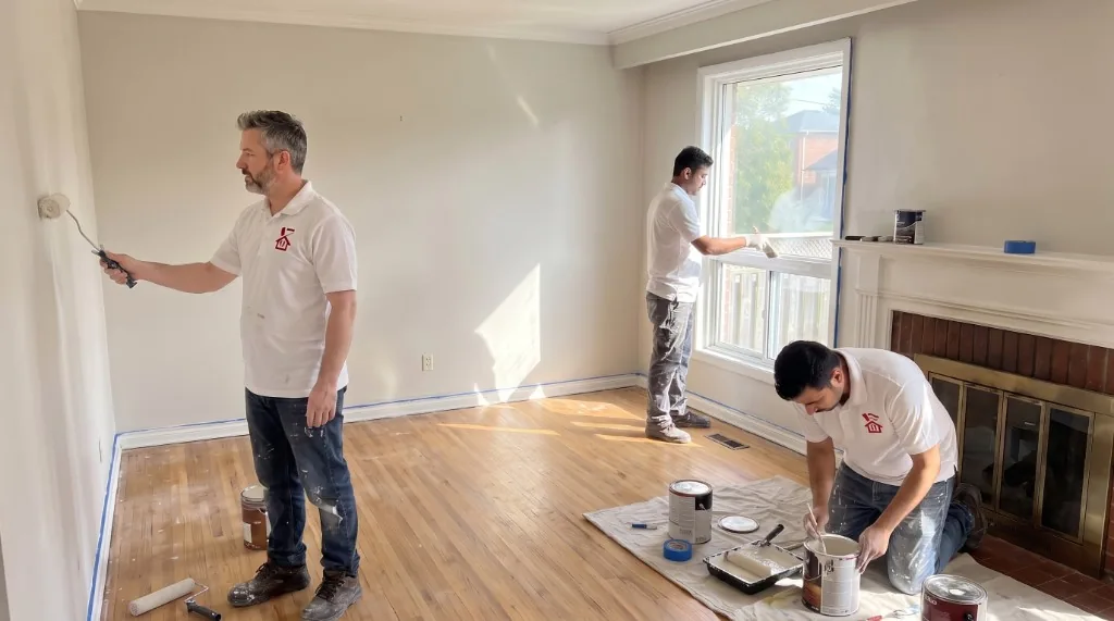Interior painting with full protection
