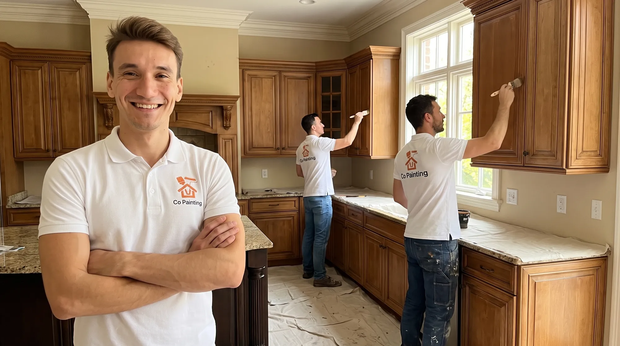 Cabinet painting in North York by Co Painting