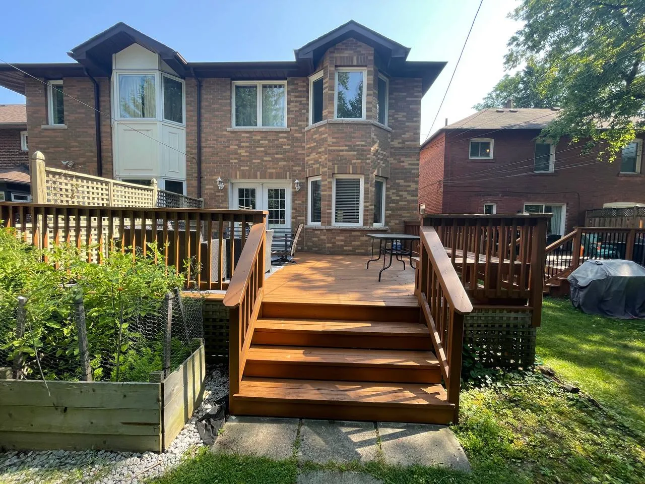 Deck staining finish